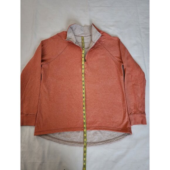 Tommy Bahama Women's Light Orange 1/4 Zip Mock Neck Raglan Sleeve Sweatshirt L/G - Picture 10 of 10